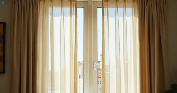 Dusty and dull curtains in homebush-nsw before steam cleaning